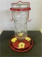 Hummingbird Feeder - Glass Jar w/ Plastic Base
