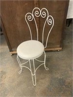 Metal Frame Vanity Chair w/ Cushion Seat