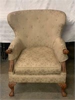 Upholstered Chair w/ Wooden Legs & Design