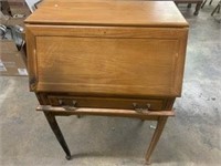 Drop-Front Secretary Desk w/ Queen Anne Style Legs