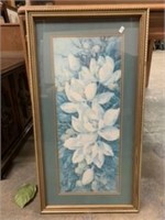 Framed Wall Art - Green Floral Design