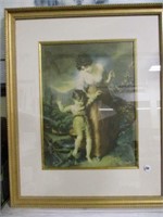 Victorian style print-Mother & child