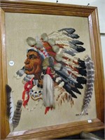 Native style framed needlework