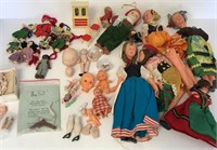 Lot of Small Dolls & Doll Parts