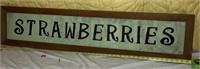 Plywood "Strawberries" hand painted sign