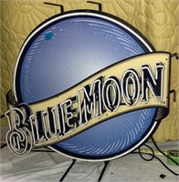 Blue Moon Beer Neon Sign