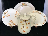 Hall AUTUM LEAF Teapot, cake plate, platter