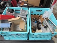 blue crates & misc items