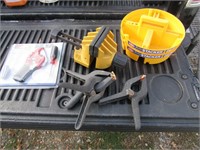 clamps,vise & yellow stackers