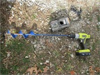 ryobi cordless drill & auger