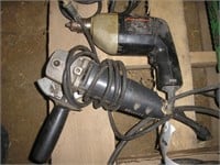 B&D DRILL & 4" ANGLE GRINDER
