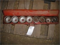 RED SOCKET SET - 3/4" DRIVE 2 1/16" TO 2 1/2"
