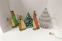 CHRISTMAS LOT ~ STAINED GLASS WISEMEN &