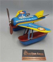 Vintage Tin Toy - Sea Patrol Airplane - works