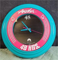 Vintage 1990 Another 48 hrs Clock 15" battery