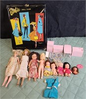 Vintage Group of Barbies and Other Dolls Kitchen