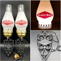 Beer Light Sconces - Grain Belt Glass & Iron