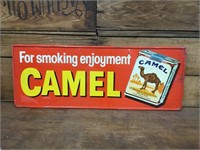 Original Camel Cigarettes Tin Advertising Sign