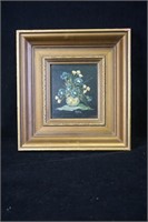 Framed Picture of Flowers by Hopkins