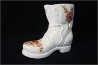 Vintage Porcelain Boot  with Flowers on it
