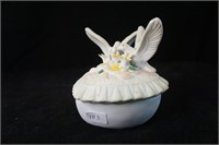 Vintage Trinket Container with Love Doves