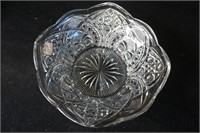 American Brilliant Cut Glass Creamer Flower Wheel
