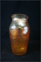 Orange Carnival Glass Vase