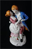Porcelain Statue of Man and Woman Dancing