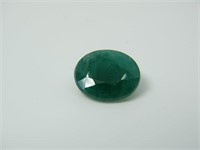 Certified 4.95 Ct  Oval Natural Emerald