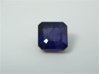 Certified 5.82 Ct  Emerald  Natural Blue Sapphire