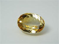 Certified 16.25Ct  Oval Cut   Natural  Citrine