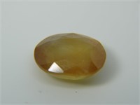 Certified 7.15Ct  Oval Natural  Yellow Sappire