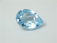 Certified 7.80Ct  Pear Natural Blue Topaz