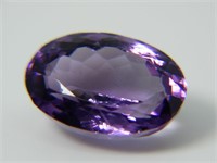 Certified 10.25Ct  Oval  Cut   Natural Amethyst