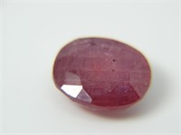 Certified 5.08Ct  Oval  Cut   Natural  Ruby
