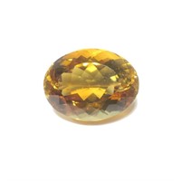 Oval mix cut citrine, approx. 15.0 ct.