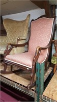 Antique Swan Handled Rocking Chair