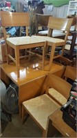 Mid Century Modern Drop Leaf Table 4 Chairs