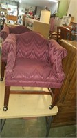 Upholstered Rolling Arm Chair