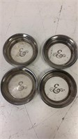Lot of 4 glass ash trays
