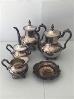 Poole Old English Silverplate Tea & Coffee 5pcs