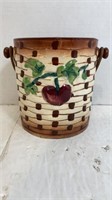 Ceramic Cherry-Themed Kitchen Canister