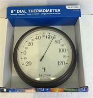 NEW La Crosse 8 in Dial Outdoor Thermometer