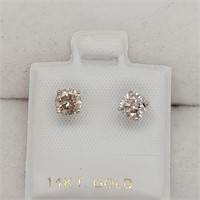 $3130 14K  Diamond(0.8Ct,I2-I3,I-J) Earrings