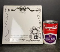 Small Family Ceramic Dry Erase Wipe Board
