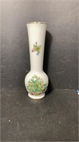 Lefton Small White Vase w/ Christmas Tree Picture