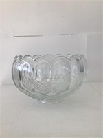 Clear Glass LE Smith DOMINION Cupped Punch Bowl