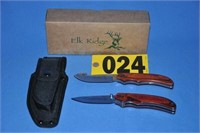 Elk Ridge folding & fixed blade knife combo
