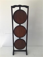 Vintage 1930's Wood Muffin Stand- Round