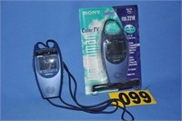 (2) 1997 Sony Watchmen LCD port. color TV/radio's